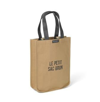 Sac à vin double en papier lavable brun Ricardo
