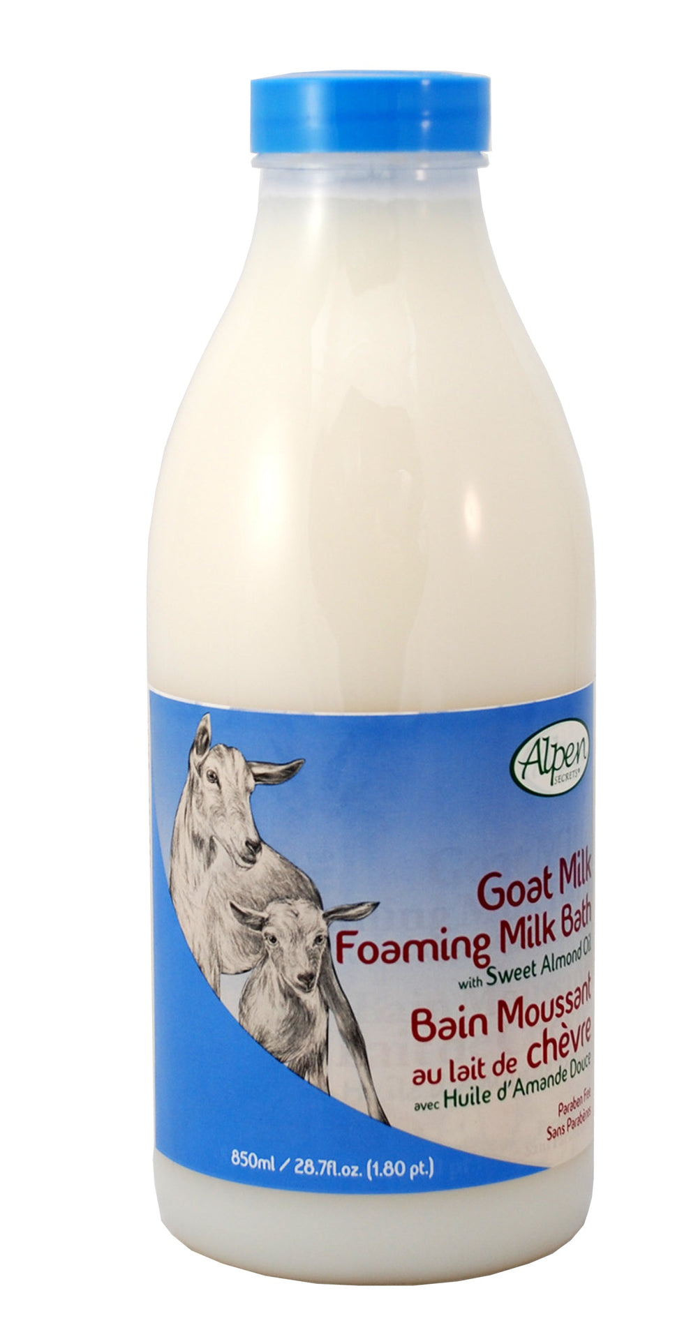 Bain moussant 850ml lait de chèvre Alpen Secrets