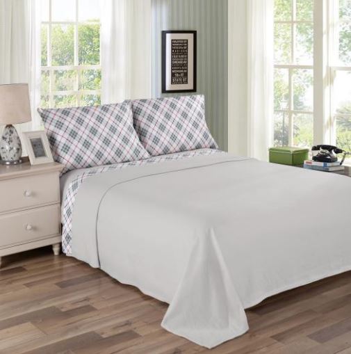 Ensemble de draps santé blanc cassé