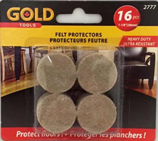 Sous-patte rond en feutre 1,12 po (paquet de 16)