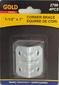 Équerre de coin 1,5 po x 1 po (paquet de 4)