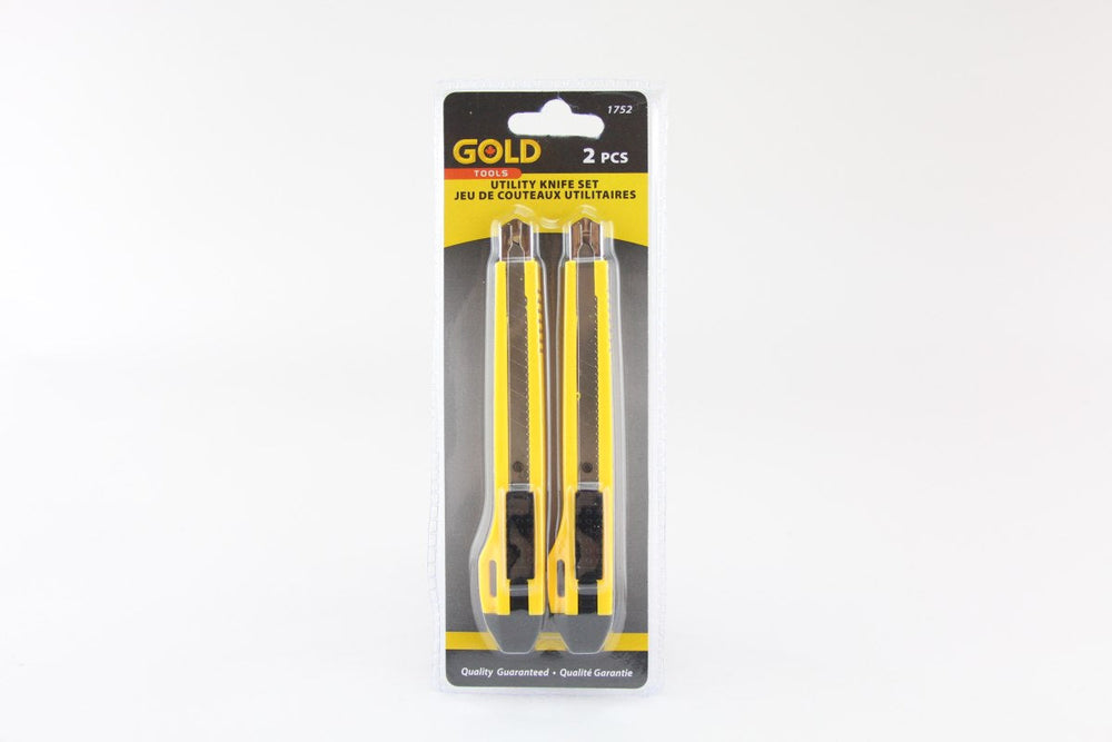 Couteau rétractable (exacto) petit jaune (paquet de 2)