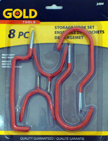 Crochet de rangement forme (paquet de 8)