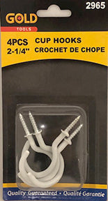 Crochet 2,25 po blanc (paquet de 4)