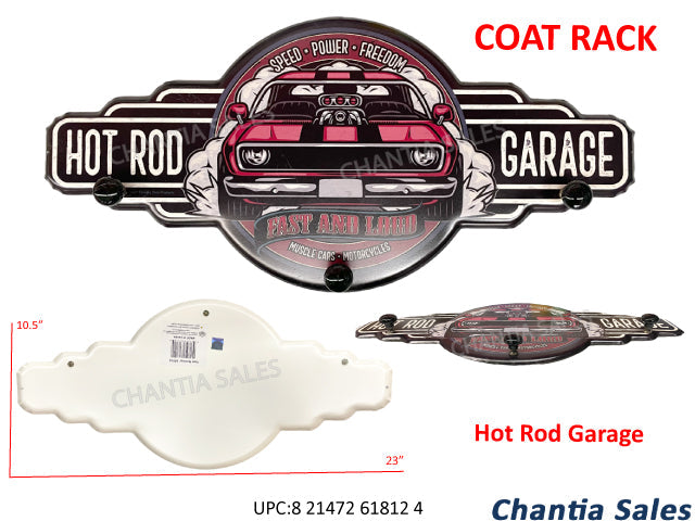 Plaque métal "Hot Rod Garage"