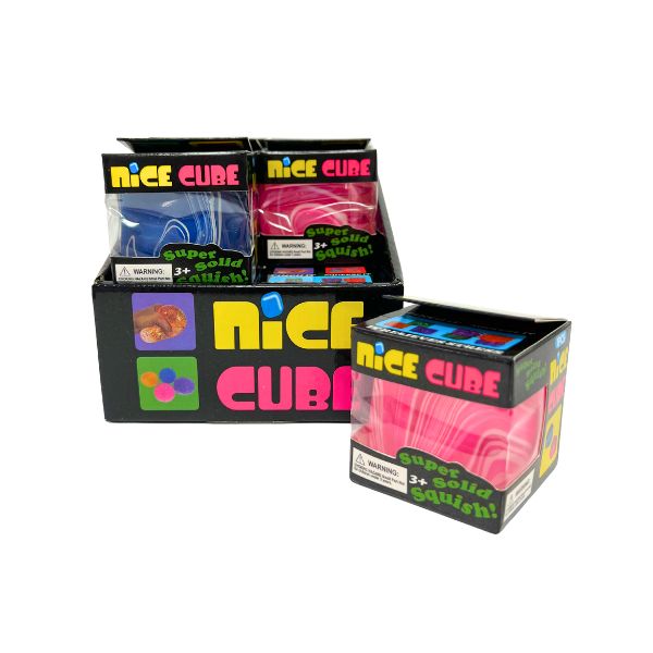Cube sensoriel anti-stress à presser 2 po couleur marbrée
