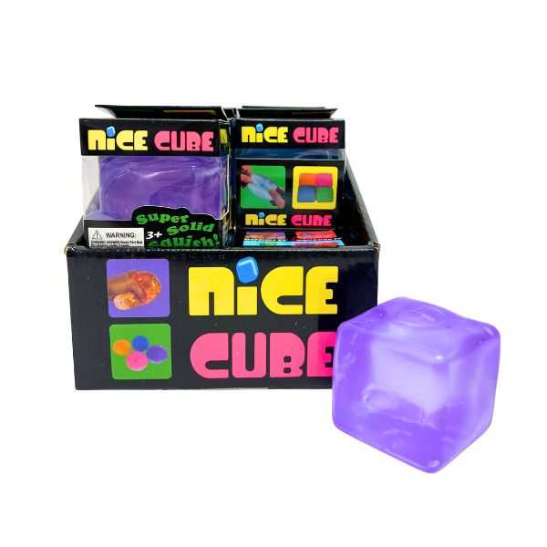 Cube en gel sensoriel anti-stress à presser 2 po couleur solide