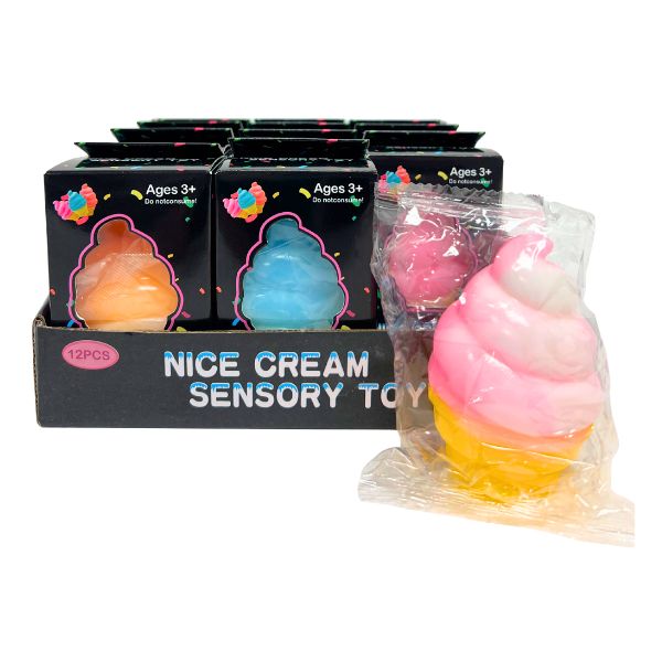 Cornet de crème glacée sensoriel anti-stress à presser
