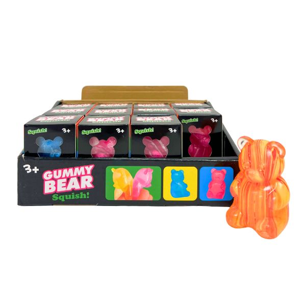 Ourson en gel sensoriel anti-stress à presser 2,5 po