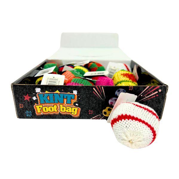 Balle aki en tricot multicolore