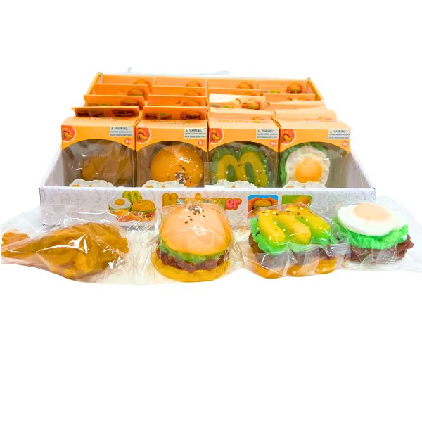 Nourriture de Fast Food sensoriel anti-stress à presser 2 po
