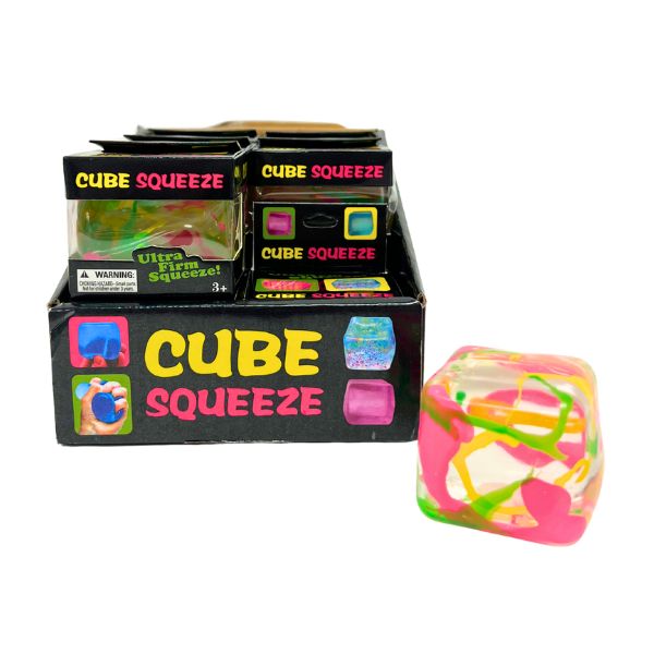 Cube en gel sensoriel anti-stress à presser 2 po couleur Splash
