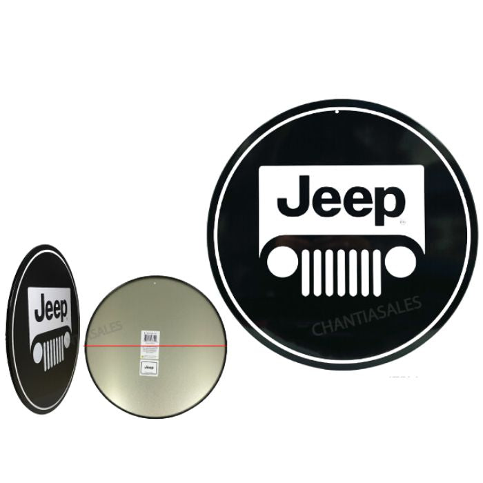 Plaque métal rond 12 po Jeep