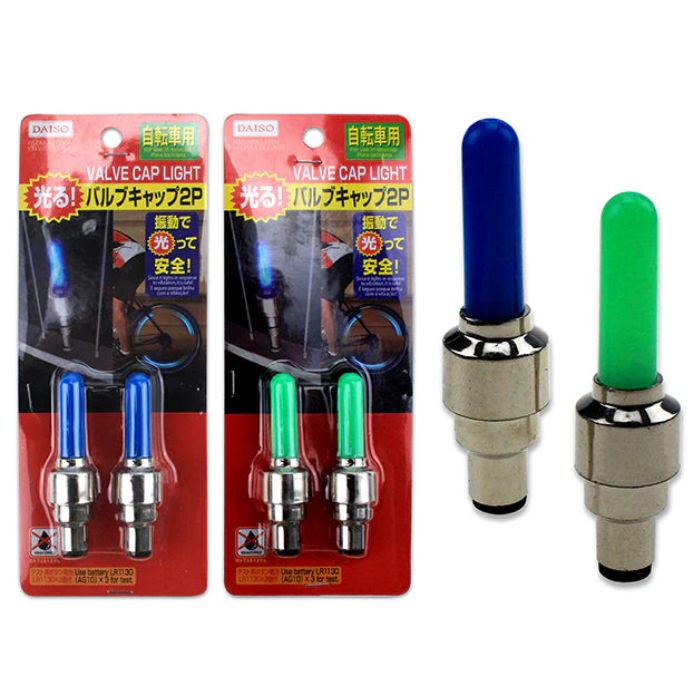Lumière DEL à fixer à la valve des pneus de vélo (paquet de 2)