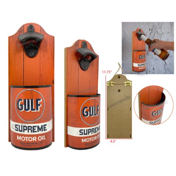 Plaque ouvre-bouteille avec réceptacle Gulf Supreme