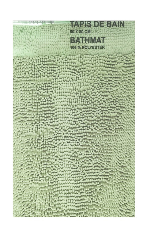 Tapis de bain 20 pouces x 31,5 pouces en chenille vert sauge