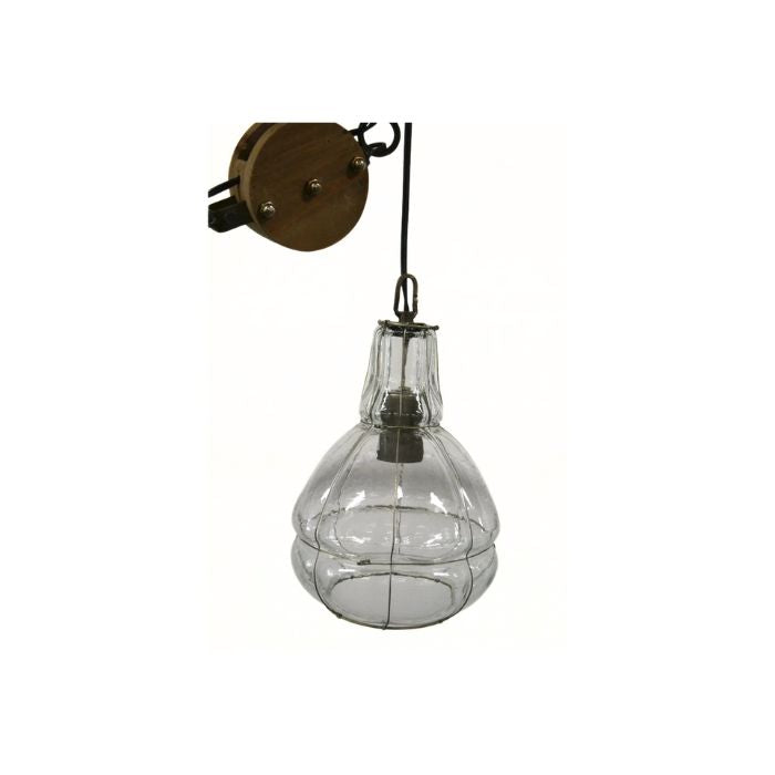 Lampe suspendue avec une poulie 20 cm x 20 cm x 130 cm