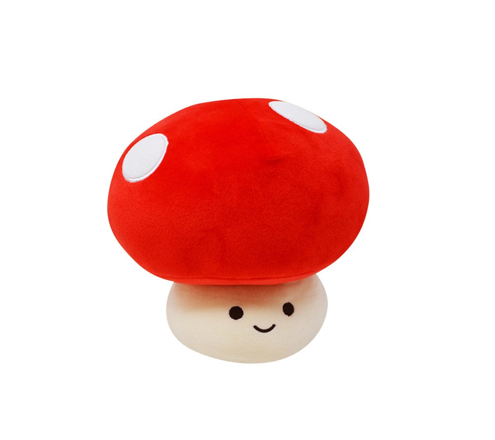 Coussin peluche en forme de champignon