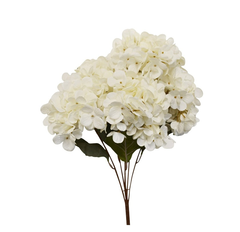 Bouquet d'hydrangée blanche artificielle 19,5 po