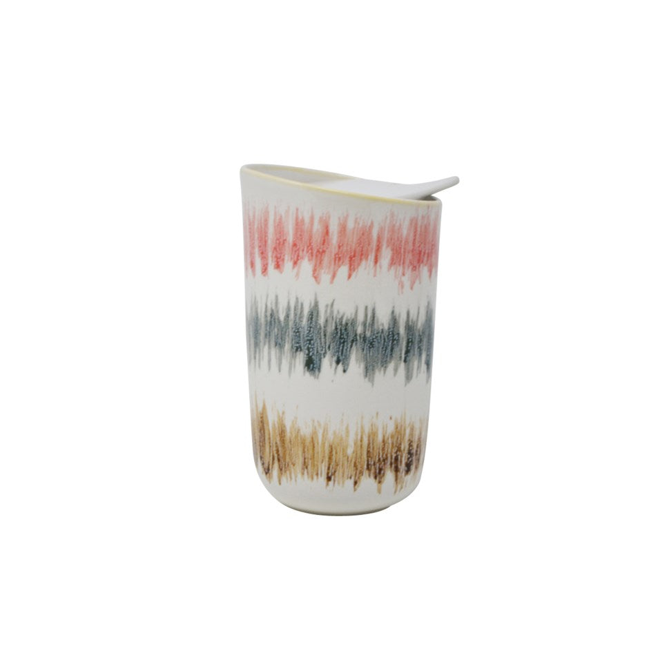 Tasse de voyage isotherme 325 ml avec 3 bandes colorées