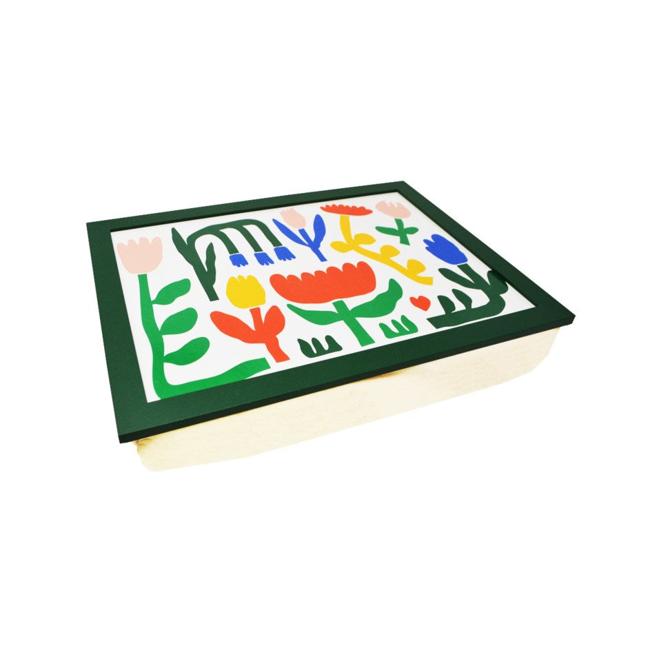 Coussin de lecture 13 po x 17 po tulipe