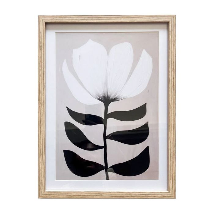 Cadre photo 30 cm x 40 cm fleur blanche