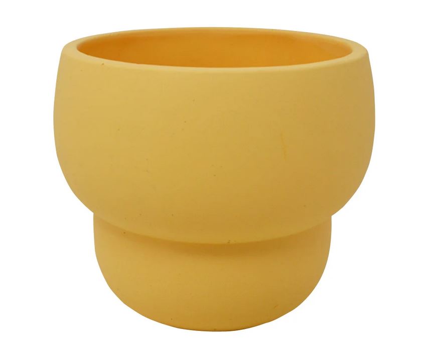 Cache-pot 7 po x 7 po x 6 po jaune