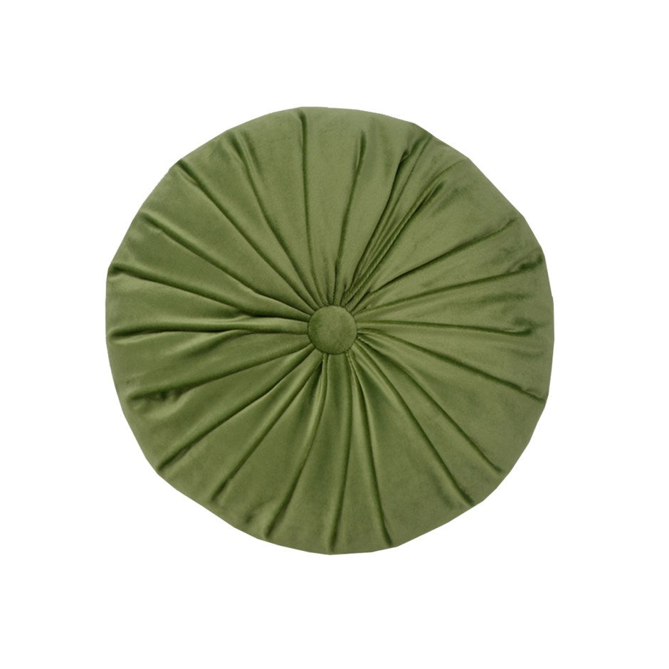 Coussin rond 15 po vert