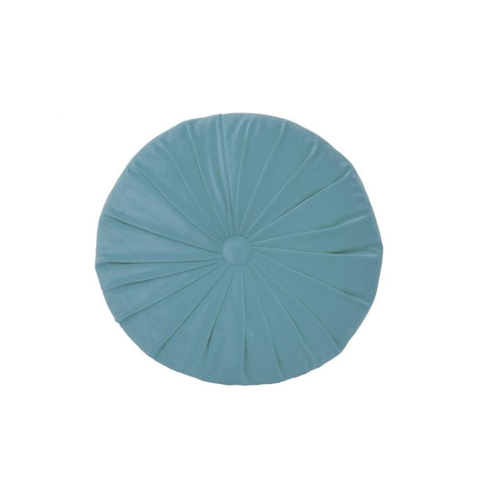 Coussin rond 15 po bleu pâle