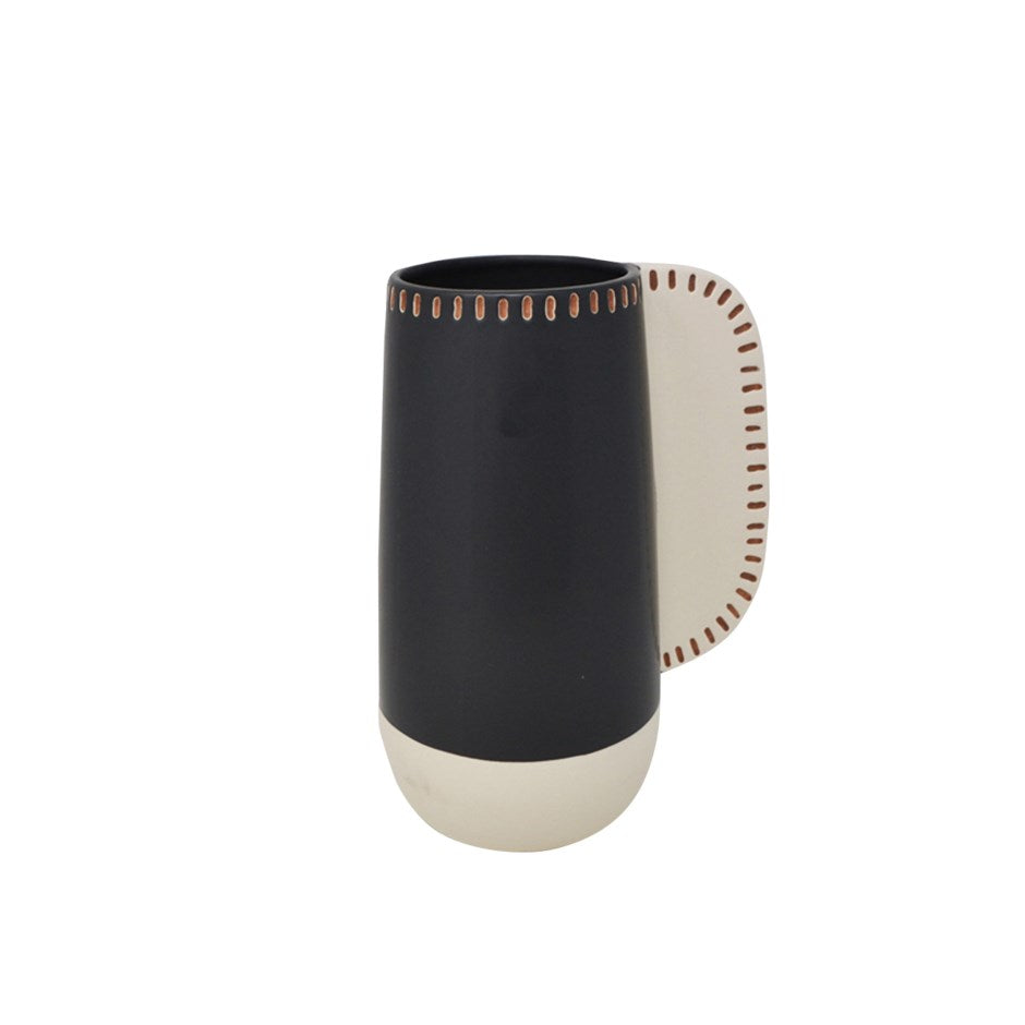 Vase 7,5 po x 5,5 po x 10 po noir