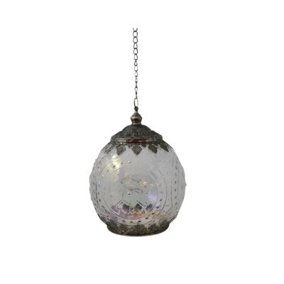 Lanterne ronde DEL 11,5 cm x 14 cm avec minuteur