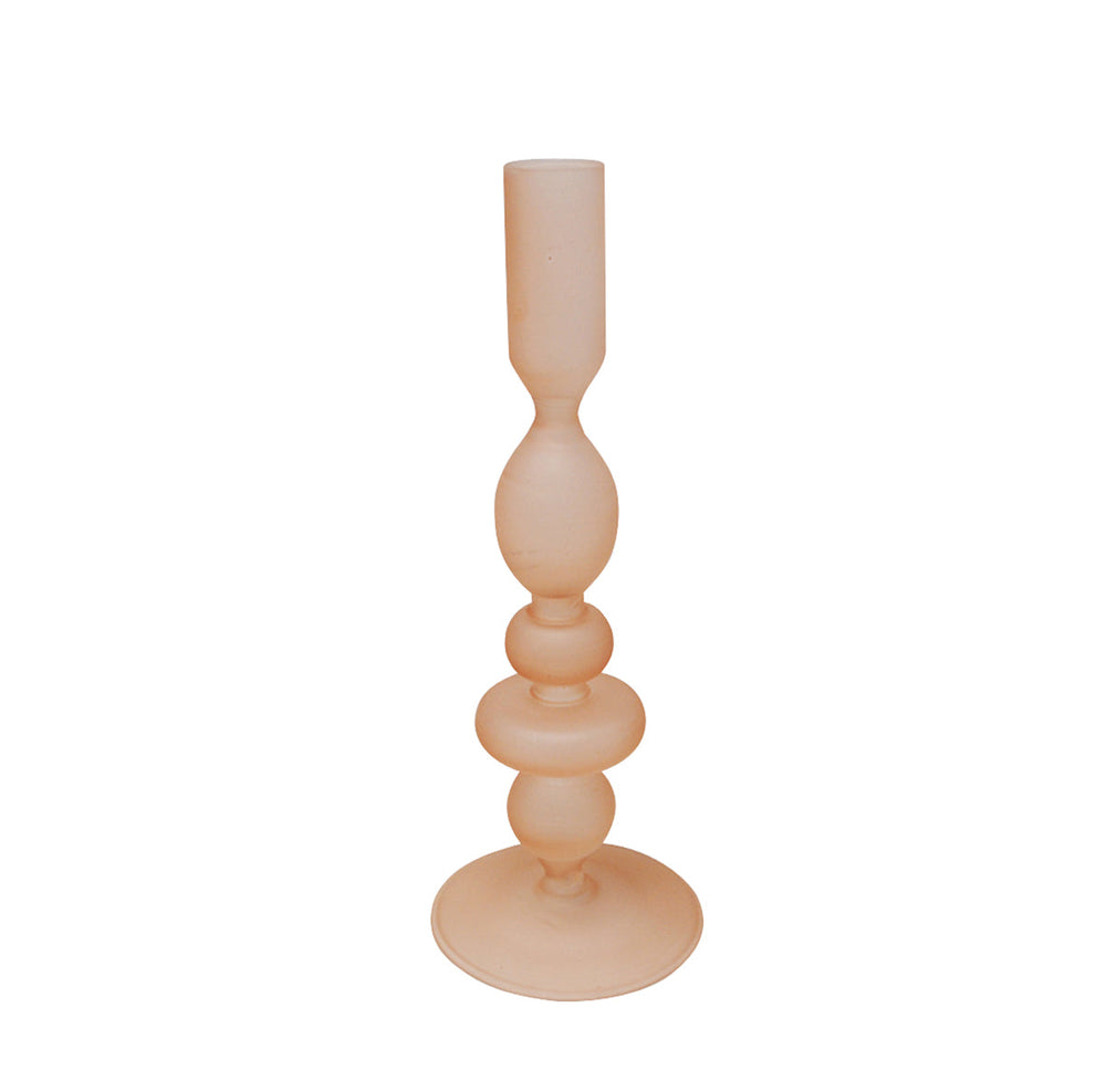 Chandelier 3 po x 8,5 po givré beige nude