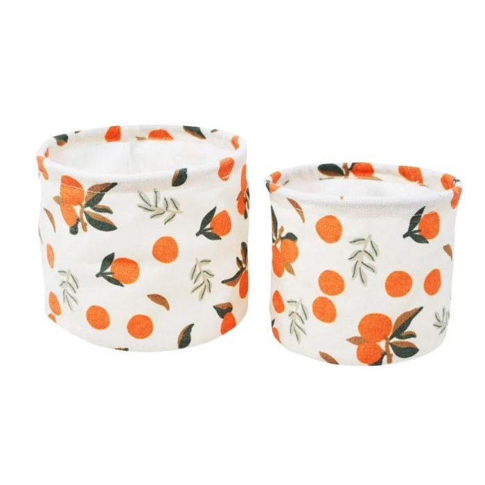 Panier-sac avec cordes 15 cm x 13 cm oranges