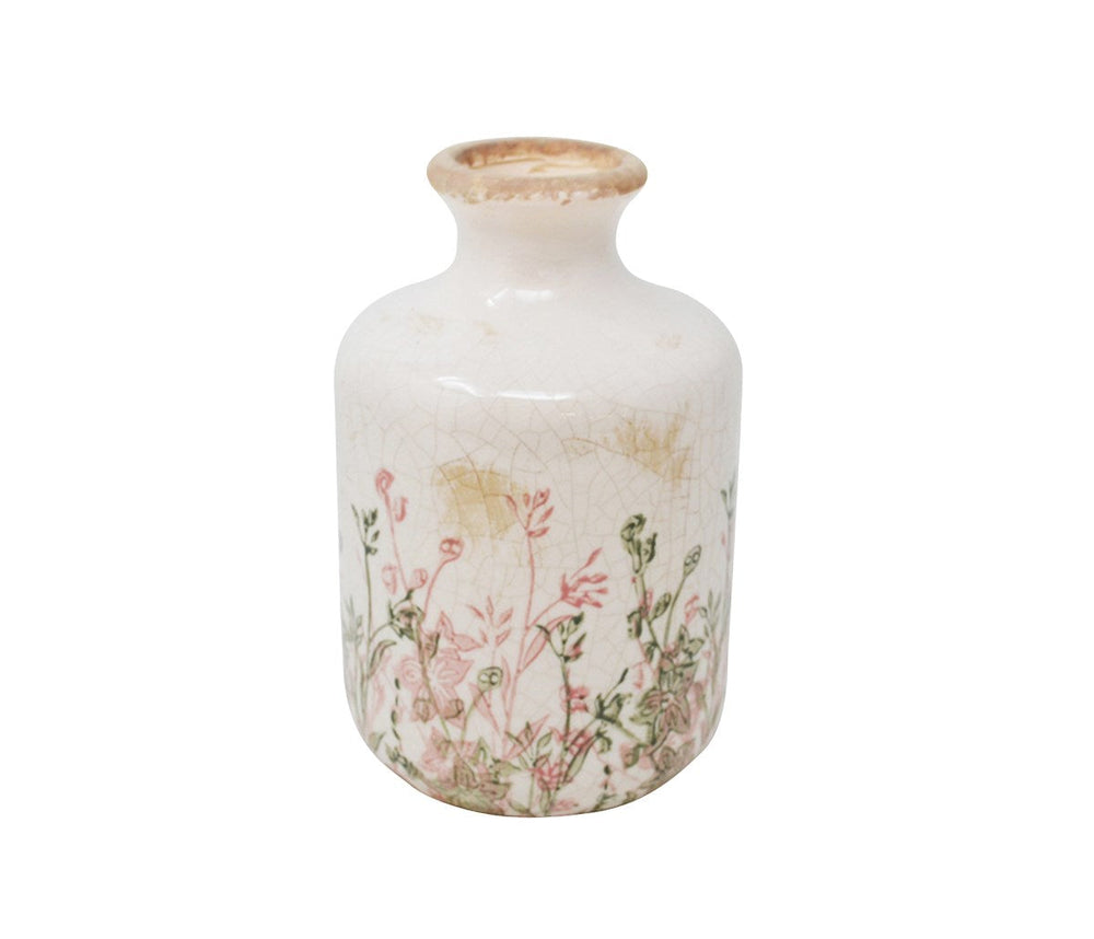 Vase antique fleurs 6,5 po x 3 po