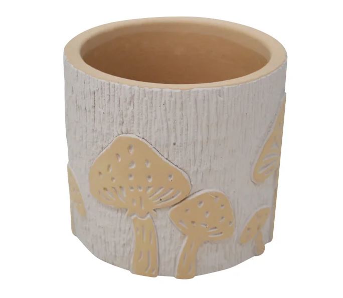 Cache-pot avec motif champignons 4,5 po x 4,5 po x 4 po