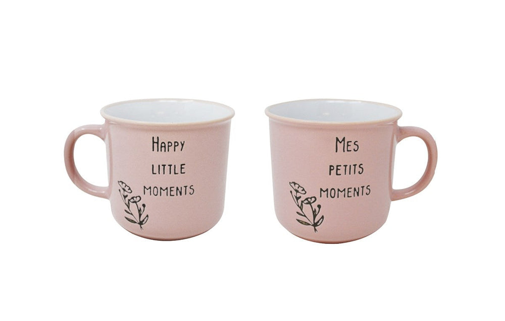 Tasse 400 ml rose Mes petits moments