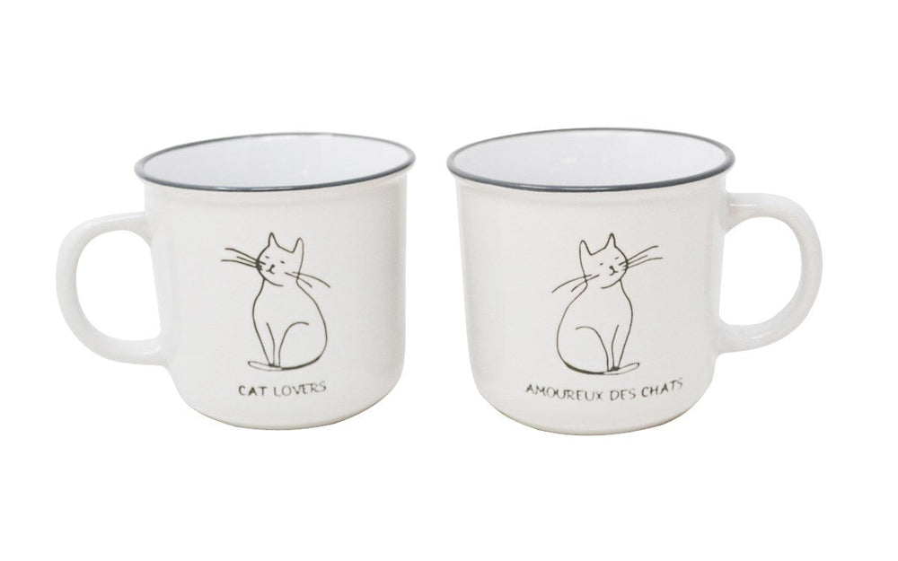 Tasse 400 ml blanche Amoureux des chats