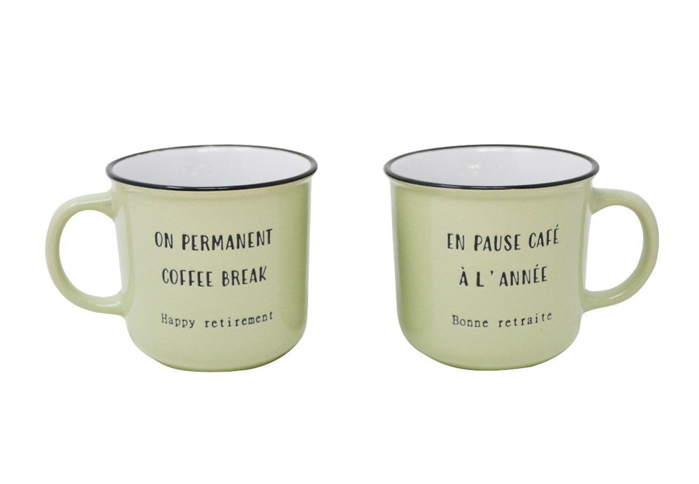 Tasse 400 ml verte pâle En pause-café à l'année