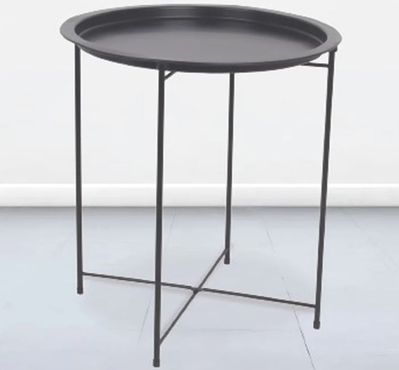 Table d'appoint en métal 18 po x 18 po x 20 po noire