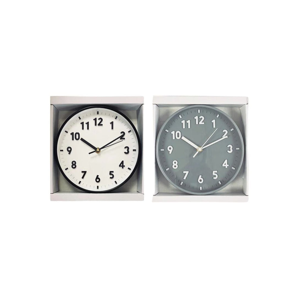 Horloge 8 po Alice charbon avec chiffres classiques