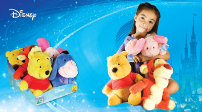 Peluche Winnie l'ourson et ses amis (modèle varié)