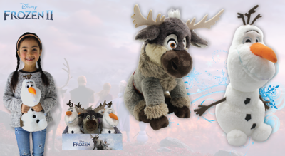 Peluche personnage de la Reine des Neiges (Olaf ou Sven)
