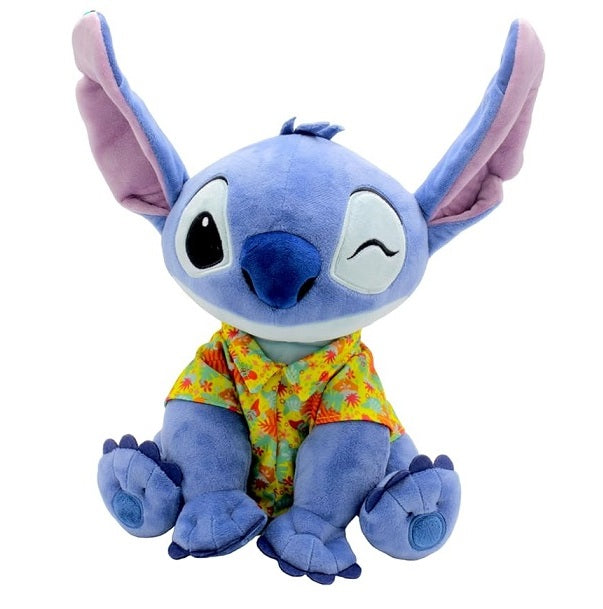 Peluche Stitch avec chandail hawaïen jaune