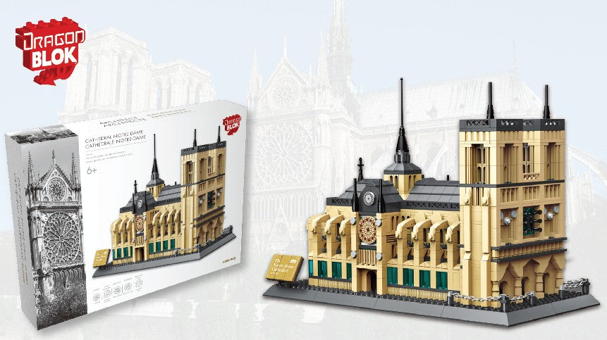 Cathédrale Notre-Dame 1380 morceaux Dragon Blok (6 ans et plus)