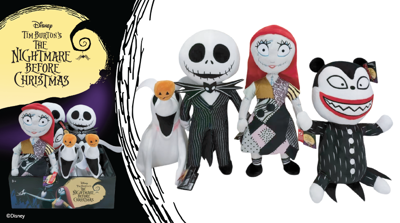 Peluche personnage Disney l'Étrange Noël de Monsieur Jack (modèle varié)