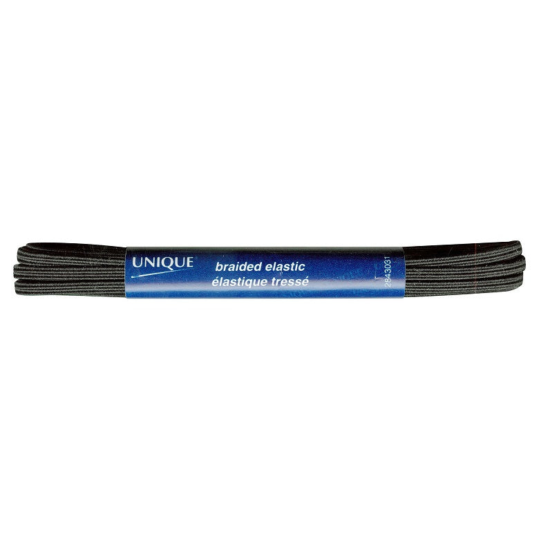 Élastique tressé 3 mm x 3,7 m noir