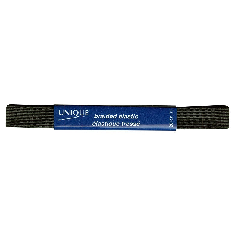 Élastique tressé 13 mm x 1,5 m noir