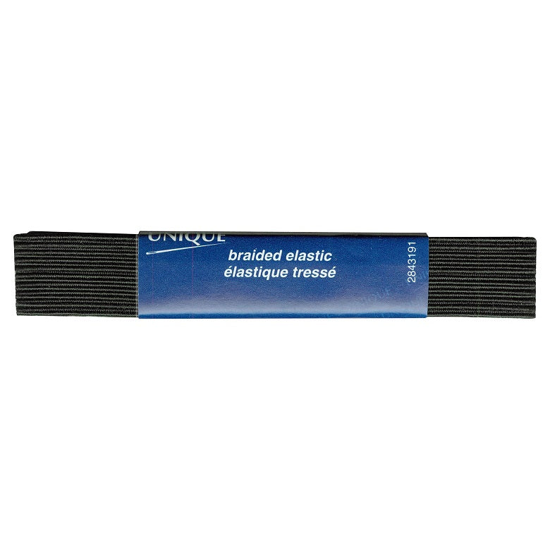 Élastique tressé 19 mm x 0,9 m noir
