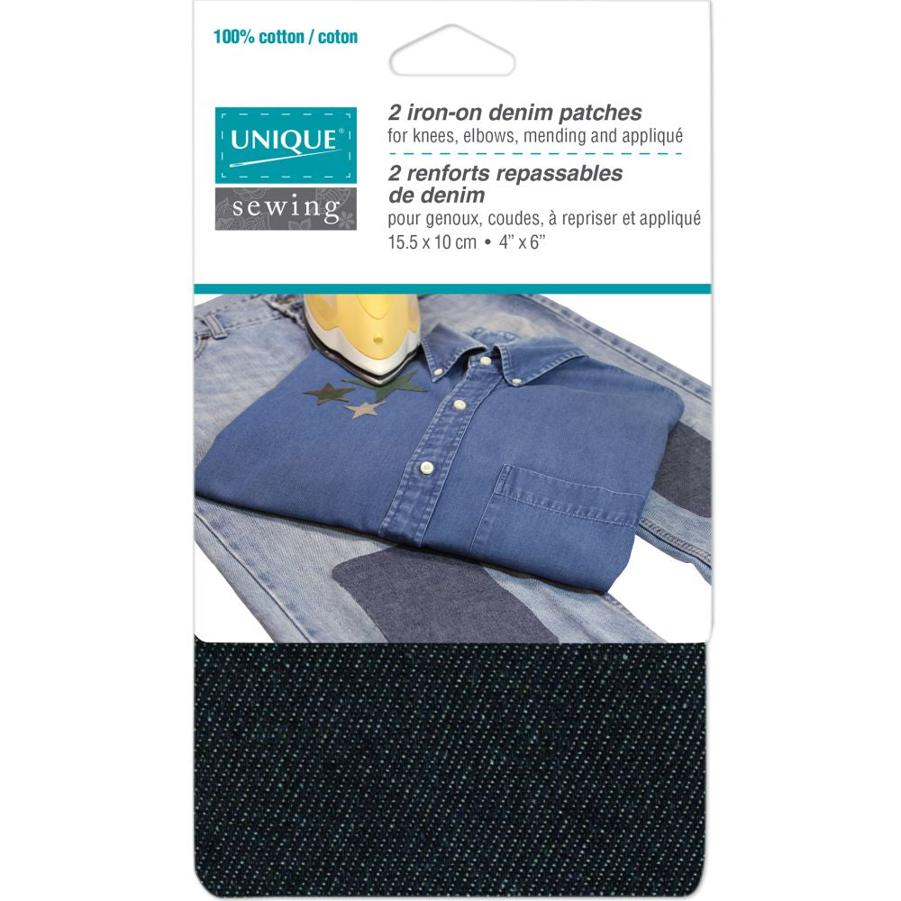 Pièce en jeans 4 po x 6 po (paquet de 2)