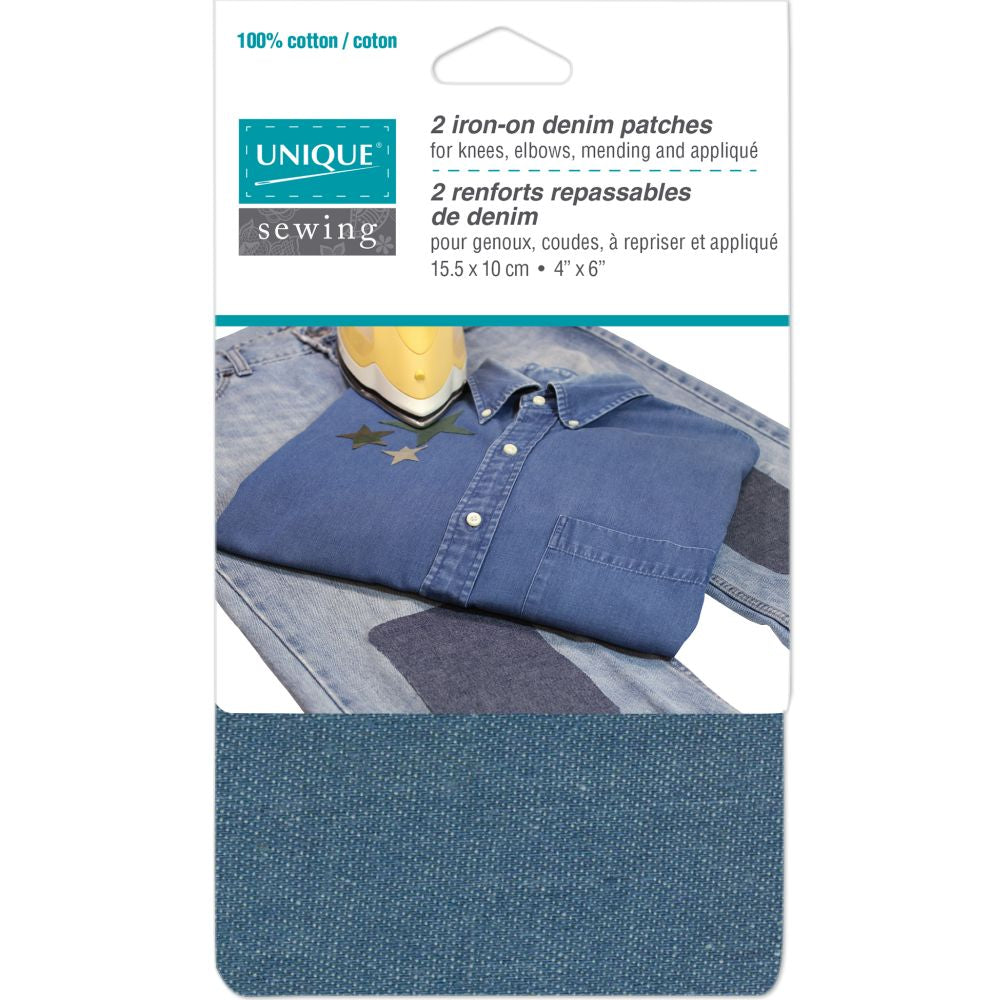 Pièce en jeans 4 po x 6 po (paquet de 2)